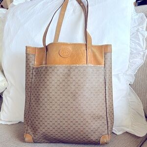Vintage GUCCI Brown Monogram Tote Bag